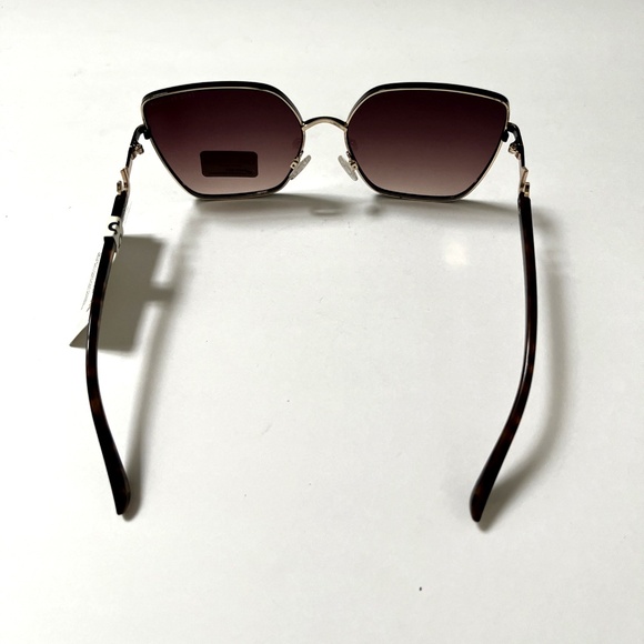 NWT TRUE RELIGION Oversized Square Sunglasses Gradient Brown Tortoise Shell Logo - Picture 4 of 7